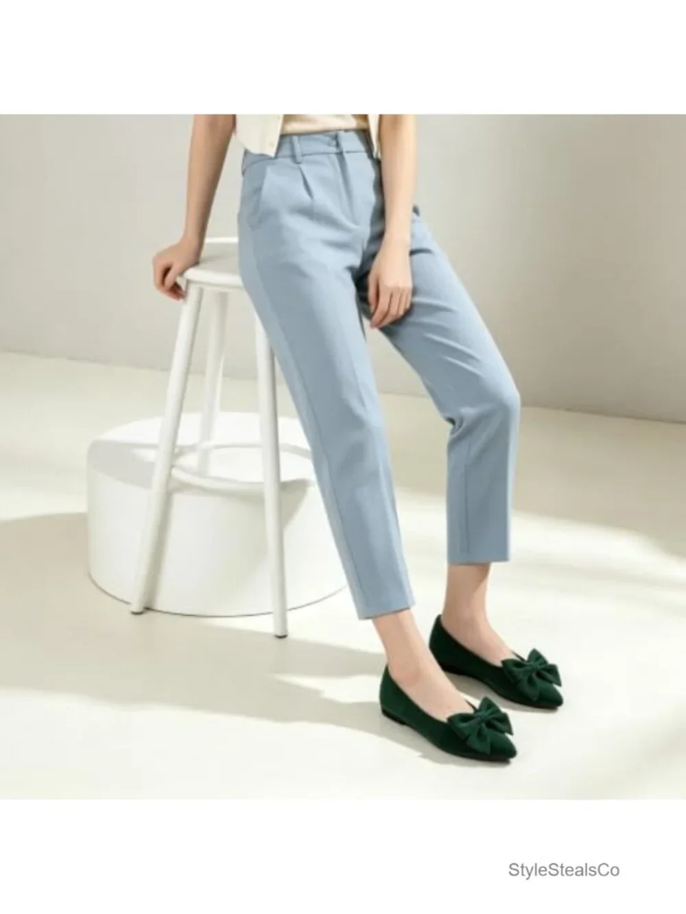 Women's Pointed Toe Ballet Flats Vegan Microsuede Slip On Dress Shoes